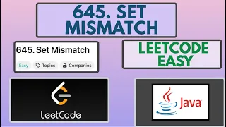 Leetcode 645 Set Mismatch Easy Java Solution