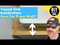 How Far Should Vessel Sink Be From the Wall Edge of Counter Measurements - DIY Bathroom Vanity