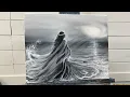 How To Paint LADY OF THE WATER acrylic painting tutorial