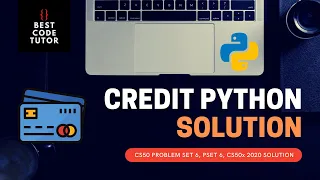 CS50 Credit PYTHON Problem Set 6 pset6 Walkthrough Step by Step