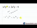 Algebra 1 Lesson How to Add and Subtract Polynomials