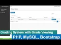 Grading System with Grade Viewing in PHP and MySQL