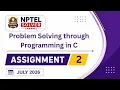 Problem solving through Programming in C Week 2 NPTEL ANSWERS NPTEL JULY 2026