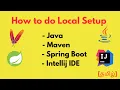 How to do Local Setup with Java Maven SpringBoot Intellij in Tamil