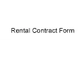 Rental Contract Form