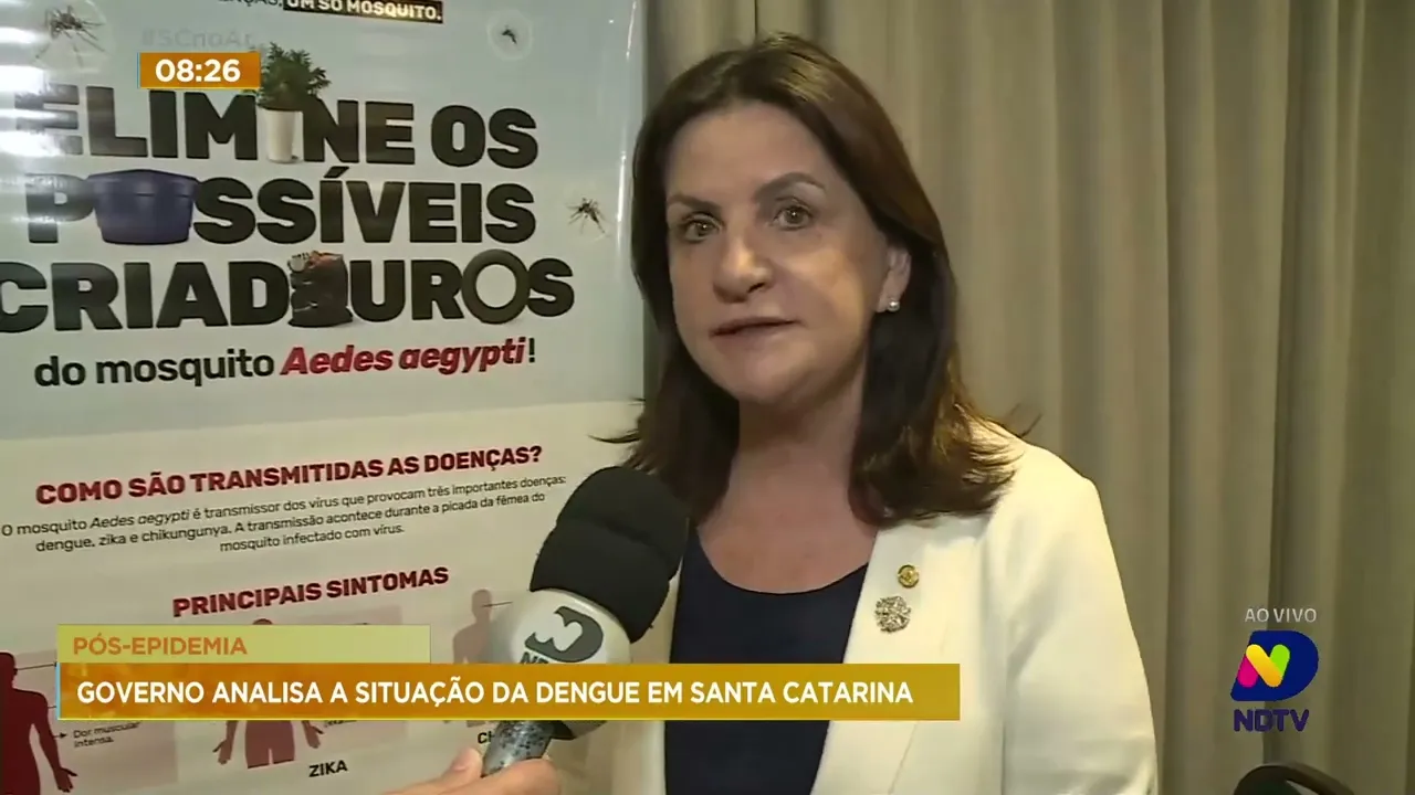 Governo analisa a situação da dengue em SC após pandemia