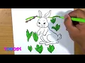 How to Color A Pretty Little Bunny In The Carrot Field Coloring Page