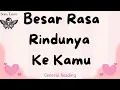Lagu BESAR RINDUNYA KE KAMU