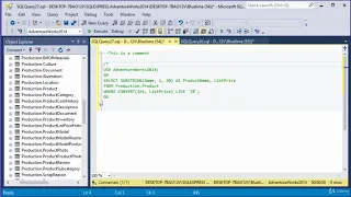 006 Using Transact SQL Comments