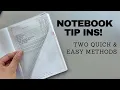 Notebook Planner Tip Ins Two QUICK EASY methods