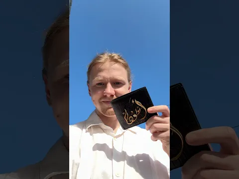 Would you like one? 95.000$ diamond wallet with your name in Arabic Calligraphy ASMR DIY