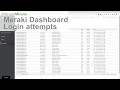 Meraki Dashboard Login attempts