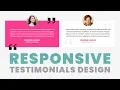 Responsive Testimonials Box Design With CSS Grid Html CSS Tutorial
