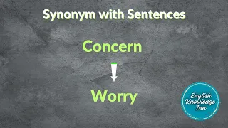 Synonyms of concern Words synonyms and sentences Use to synonym
