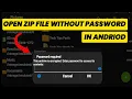 Open Zip File Without Password || Unlock Password Protected Zip File