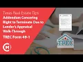 Addendum Concerning Right to Terminate Due to Lender s Appraisal Texas Real Estate How-To