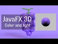 JavaFX 3D - Change sphere color and adding lights