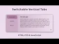 How To Create Vertical Tabs Using HTML CSS JavaScript Switchable Tab Contents Tab Menu