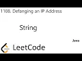 LeetCode 1108 Defanging an IP Address String Java