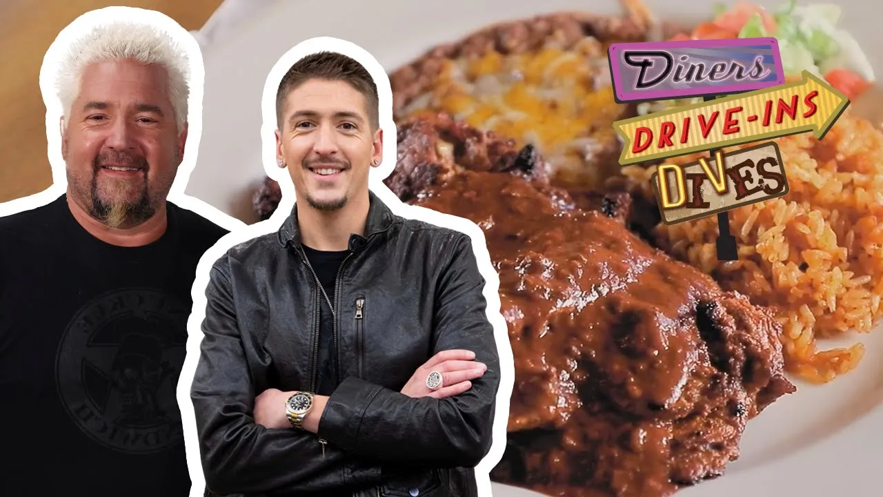 Guy and Hunter Fieri Eat Carne Adovada in New Mexico   Diners, Drive-Ins and Dives   Food Network