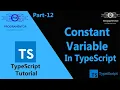 12 Constant Variable in TypeScript const in Typescript TypeScript Tutorials TS