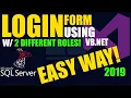 VB NET 2010 Tutorial Create a Login Form with Two User Roles WinForms SQL Server 2008