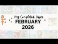 Completed Coloring Pages Feb 2026 - 17 Pages in 13 books