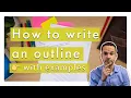 How to write an outline Writing Essentials FREE example outlines
