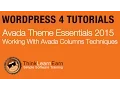 19 Avada Theme Essentials Working With Columns Working Smart Techniques Tutorials