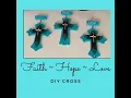 WOOD CROSS Wall Decor Faith Hope Love