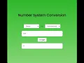 Simple Number System Conversion App in JavaScript