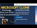 Build a Microsoft clone - HTML CSS and JavaScript