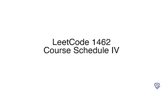 LeetCode 1462 Course Schedule IV