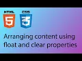HTML CSS 2020 Tutorial 21 - Arranging content using float and clear