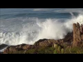 60min ocean waves crashing into rocky shore - sounds of the ocean in stereo - HD