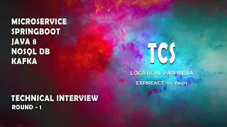 TCS Java spring boot microservice Technical Interview Round 1