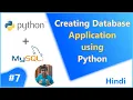 Creating Database Application using Python Python with Mysql