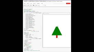 MERRY CHRISTMAS in Python Turtle Library