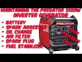 PREDATOR 3500 GENERATOR MAINTENANCE SERVICE - BATTERY ARRESTOR SPARK PLUG OIL CHANGE AIR FILTER