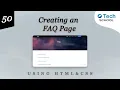 Creating an FAQ Page with HTML CSS