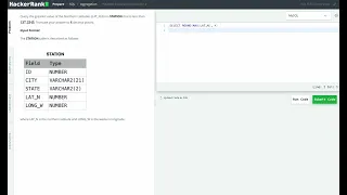 Hackerrank SQL Solution Basic SQL - Weather Observation Station 14