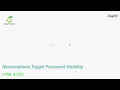 Neumorphism Toggle Password Visibility