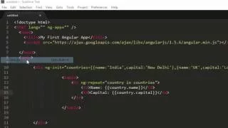 ng repeat directive in AngularJS tutorial for beginners