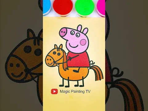 Peppa Pig like horse riding🐷🏇#trending #cartoon #shortfeed #peppapig #horseriding #forkids