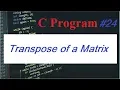 C Program Transpose of a Matrix