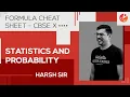 Statistics and Probability - Formula Cheat Sheet CBSE Class 10 Maths NCERT Solutions Vedantu