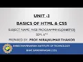 WEB PROGRAMMING UNIT 3 L4 TYPES OF CSS How to write CSS
