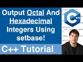 Use setbase To Output Hexadecimal And Octal Integers C Tutorial