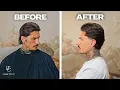 Brush back haircut on Sam Rascals Easy tutorial for barbers