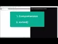4 Learn Python Comprehension List Tuple and Dictionary and Sorting method
